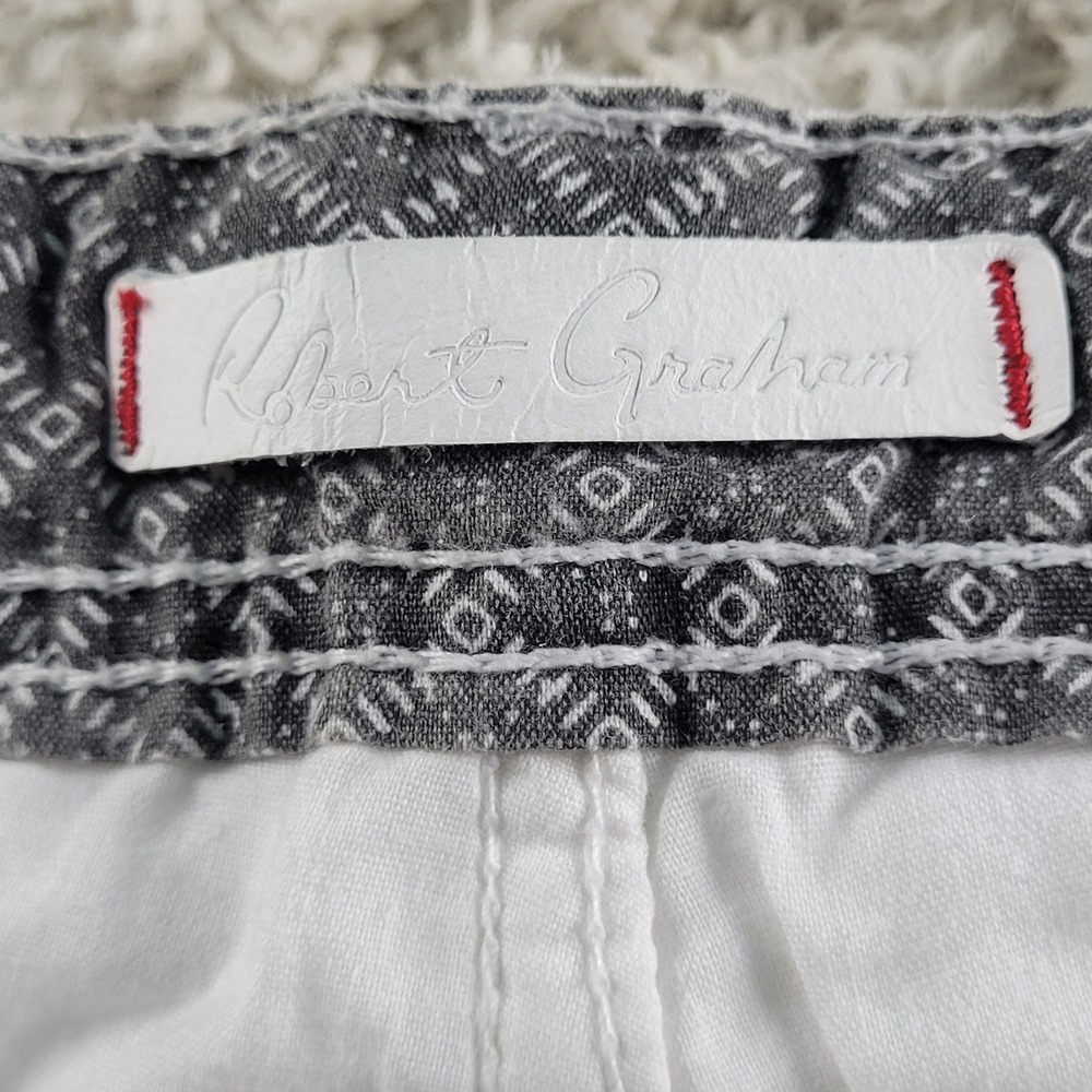 Robert Graham Perfect Fit Jeans Men's 36x33.5 White Straight Leg Trousers NEW - Picture 4 of 14